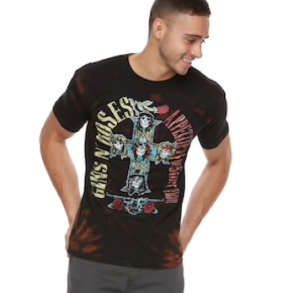 NWT 🌹LAST ONE! GUNS & ROSES COTTON T-SHIRT Mens L - Picture 2 of 5